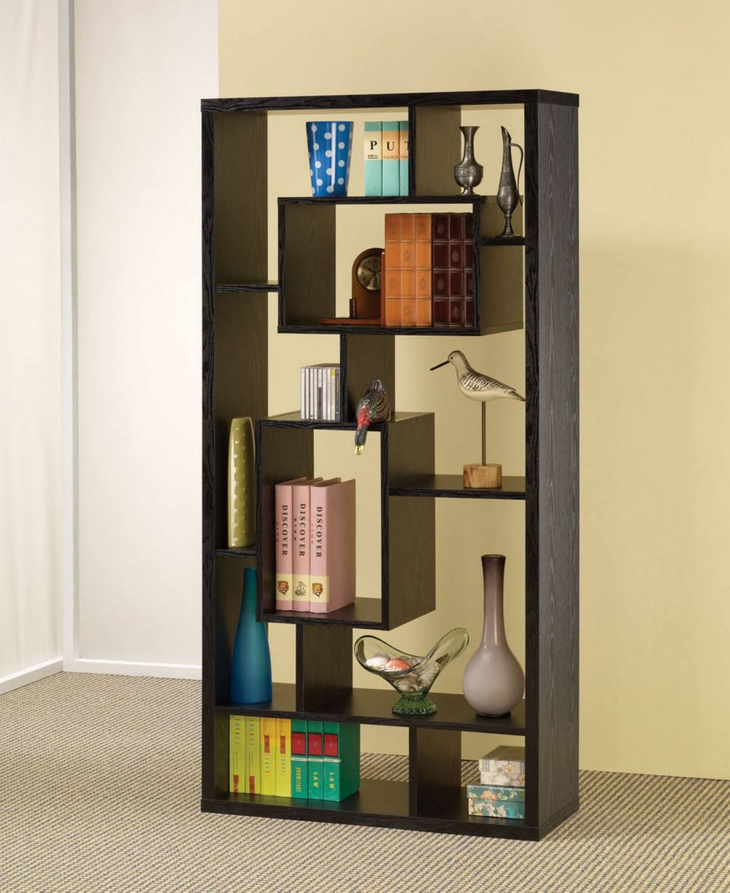 Black 10-Shelf Bookcase F73077