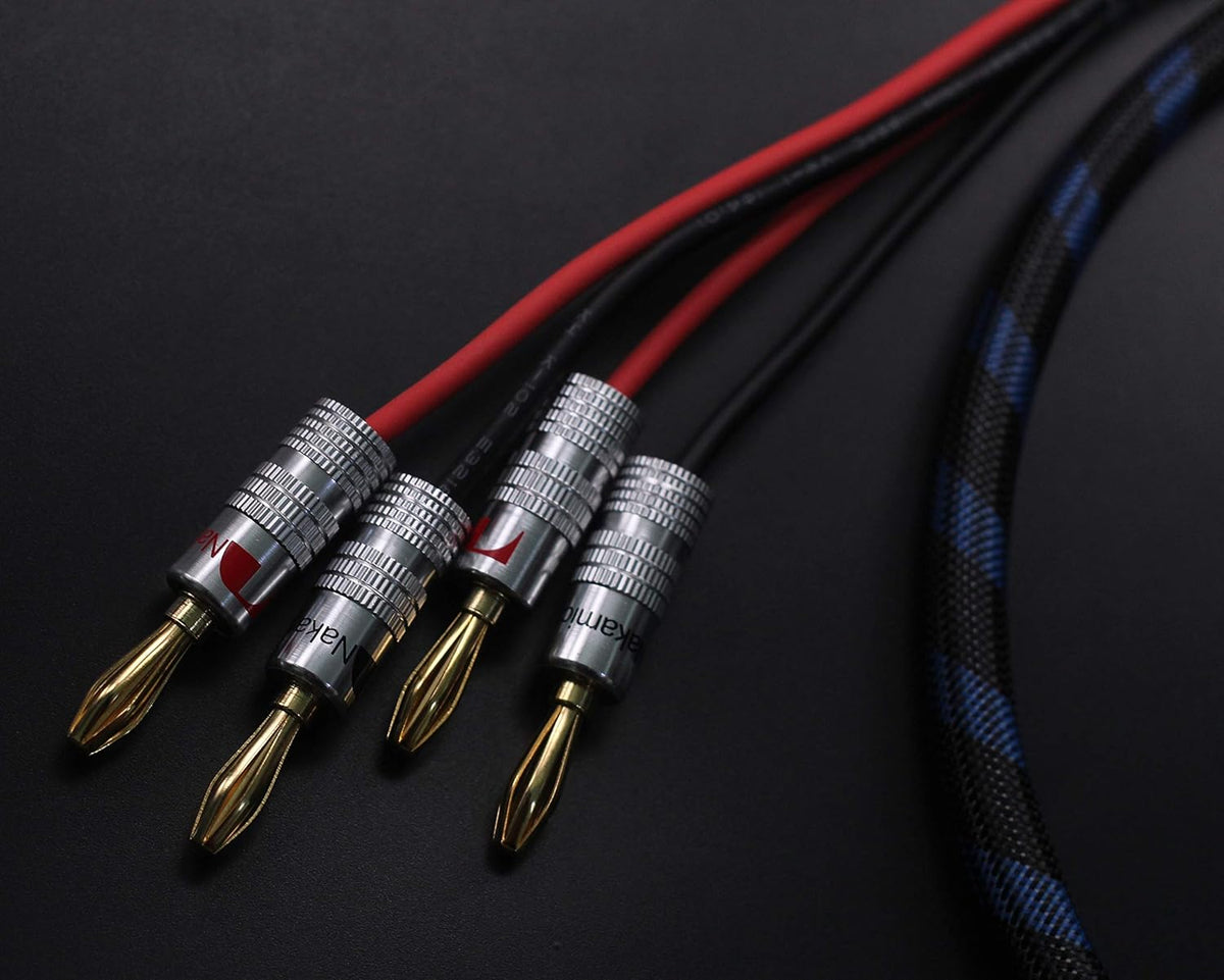 1pair Set Bi-Wire Speaker Cable (3M(9.84ft)) Pack of 2 E983975