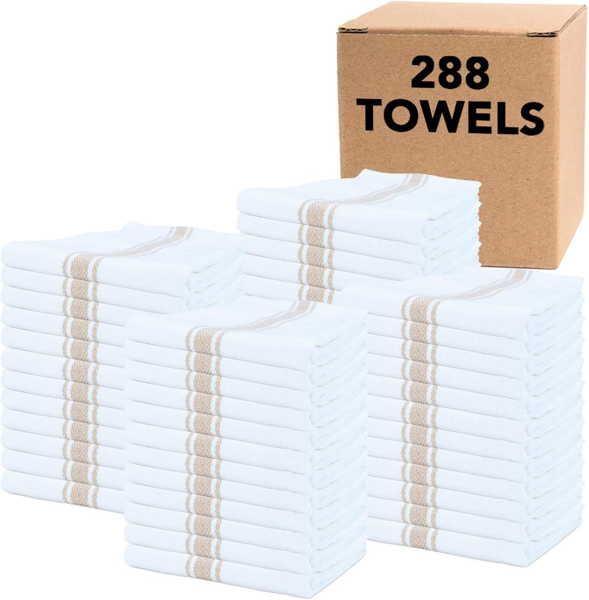 Blue Stripe 100 Percent Cotton Kitchen Towels U77955