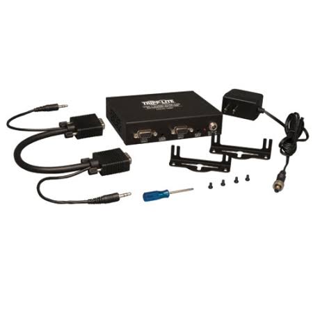 4-Port VGA with Audio Over Cat5 6 Extender Splitter C691