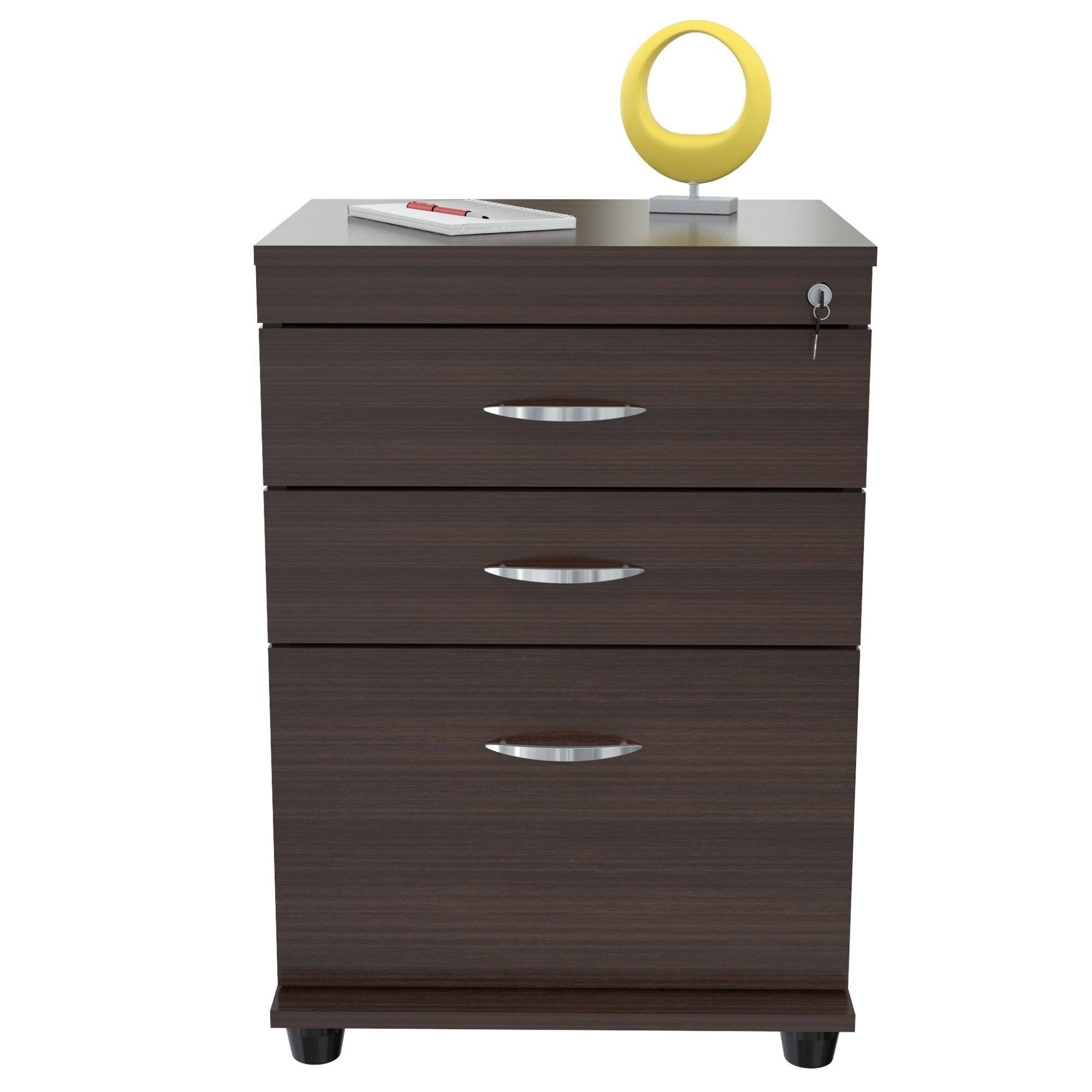3-Drawer Espresso File Cabinet N26055