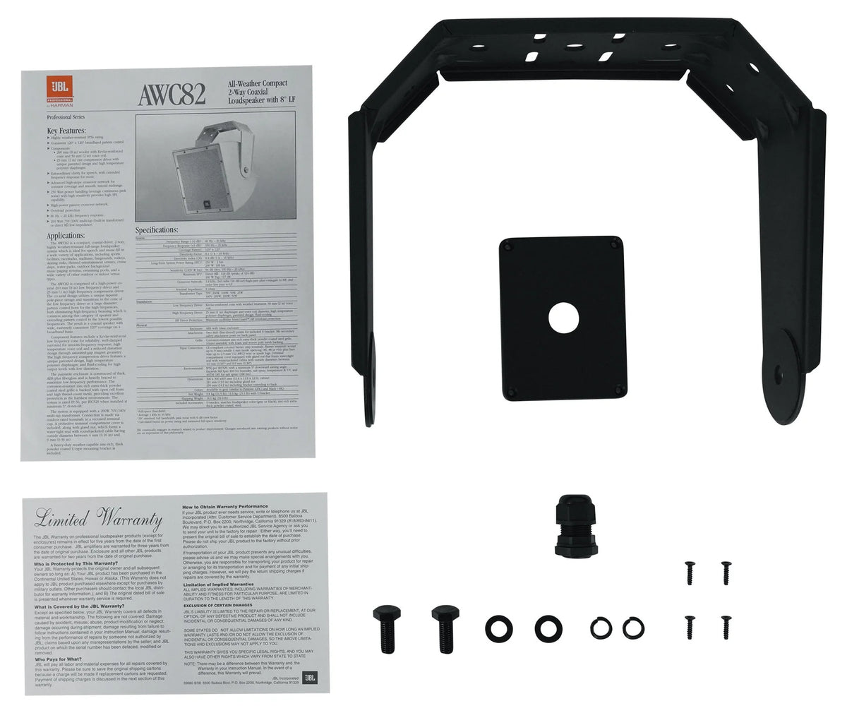 8" Black Indoor/Outdoor Surface Mount Commercial Speakers X3628