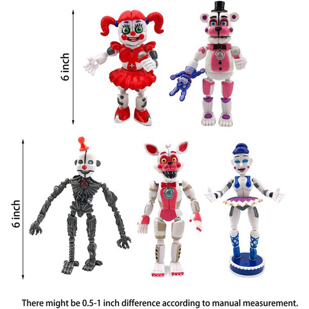 FNAF Funtime Freddy Foxy Sister Action Figures 17Pcs Set H91679