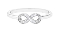 Two Tone Gold 925 Sterling Silver Infinity Ring I627628