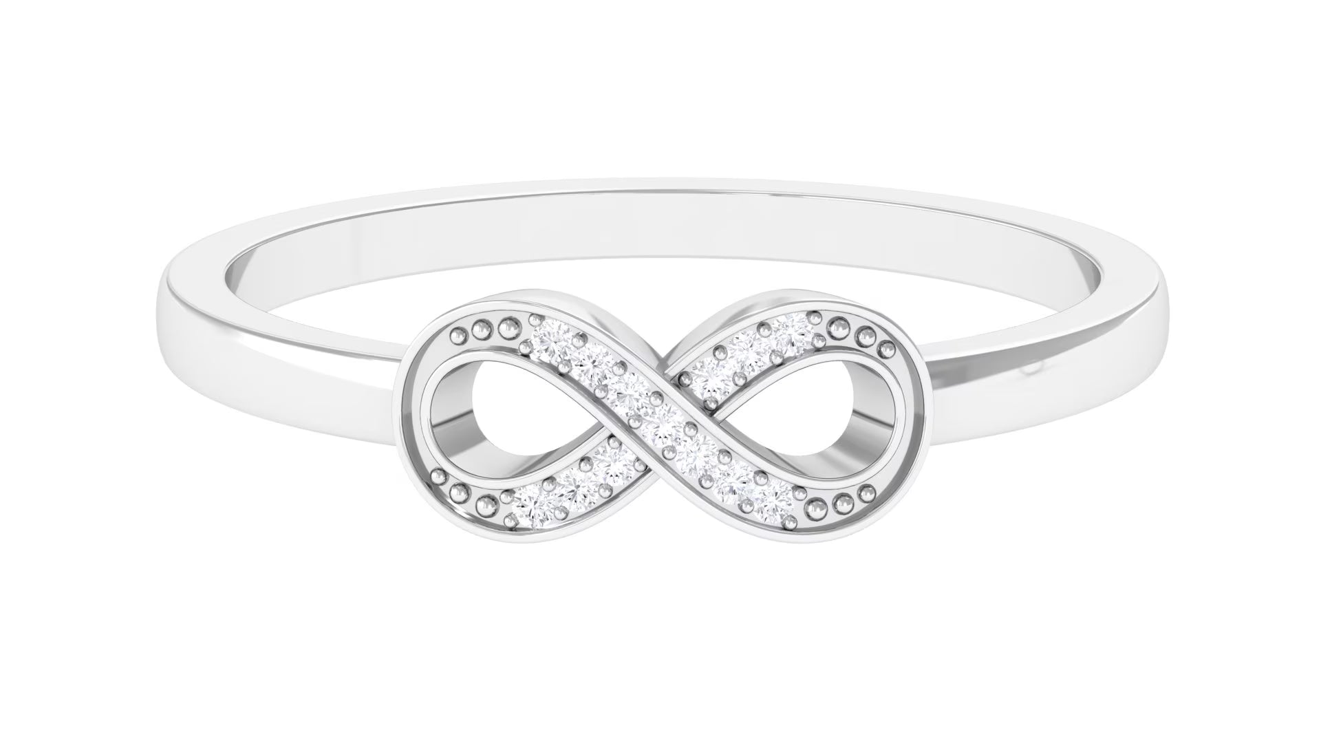 Two Tone Gold 925 Sterling Silver Infinity Ring I627628