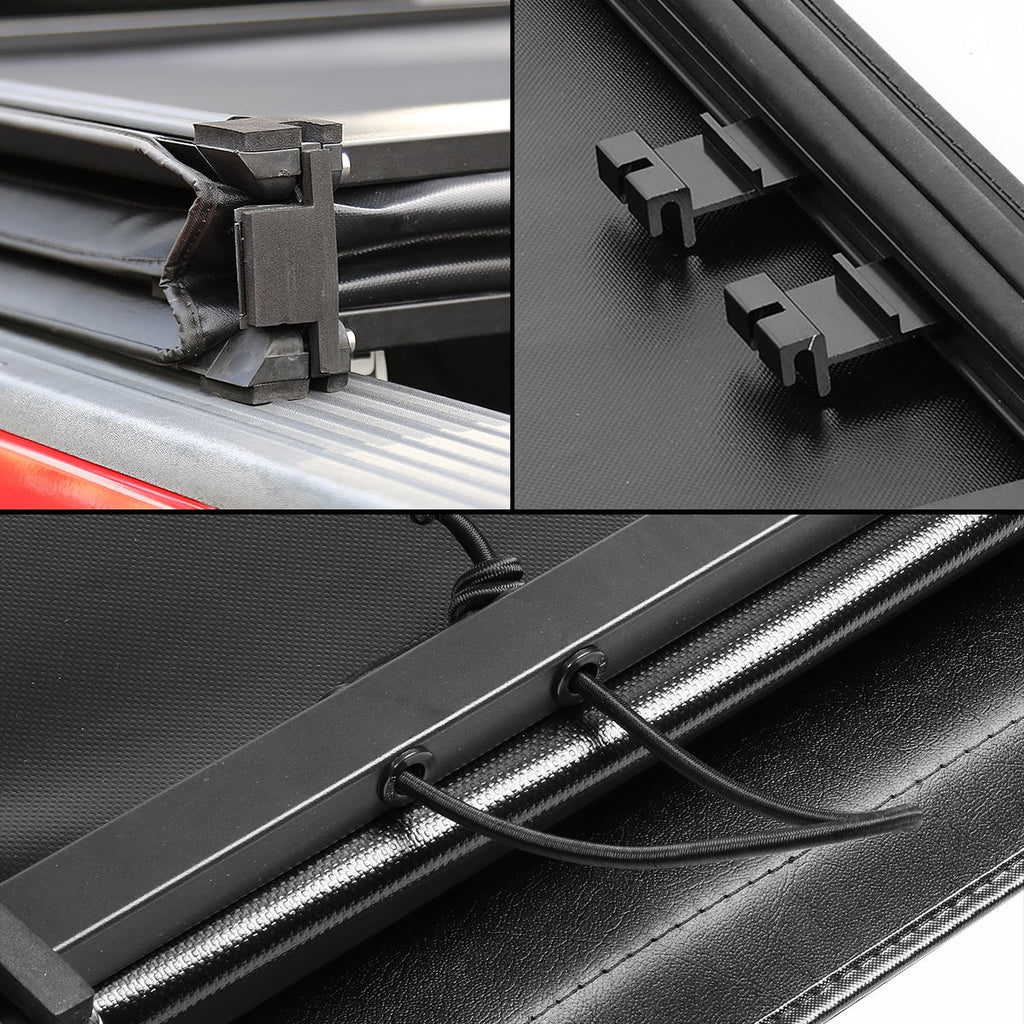 Tri-Fold Soft Top Tonneau Cover for Ford Ranger 6 Ft Short Bed Flareside A91670