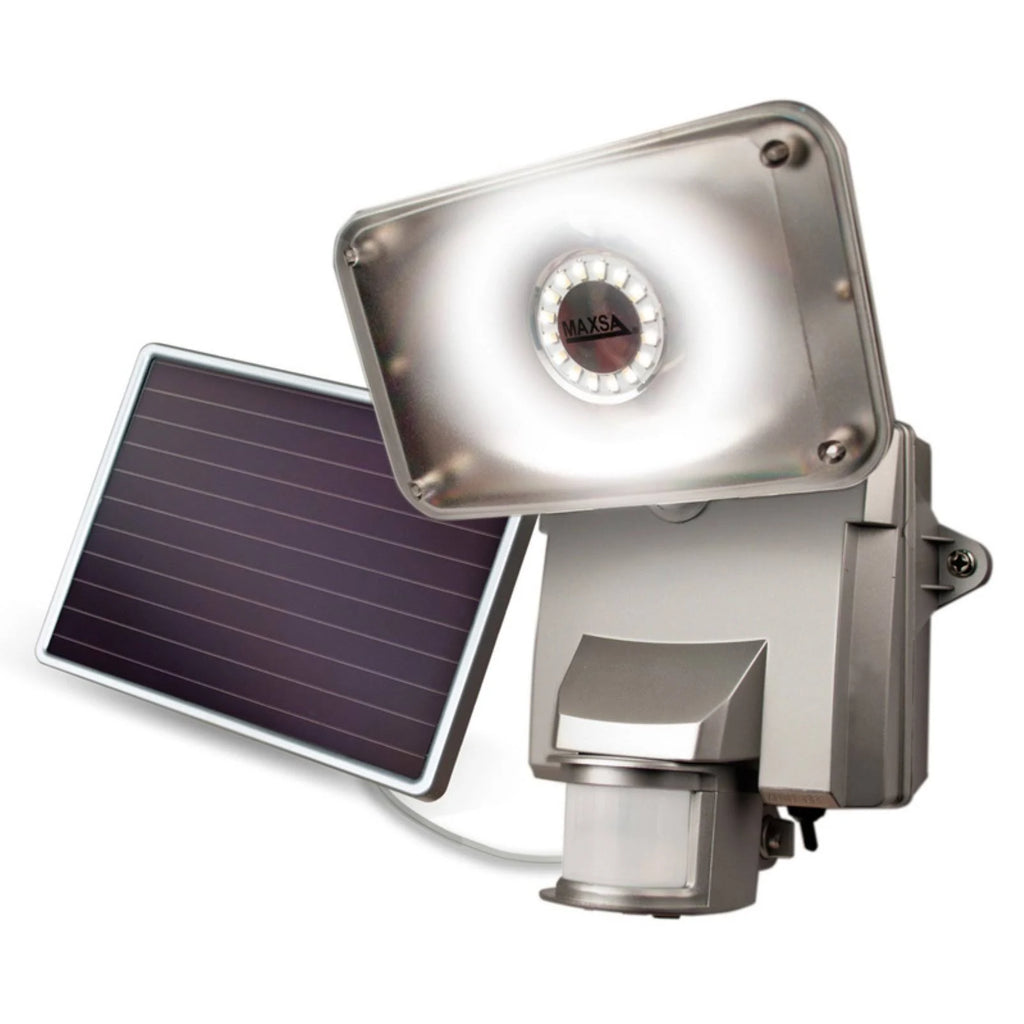 Silver Motion-Activated Solar LED Security Floodlight J1054