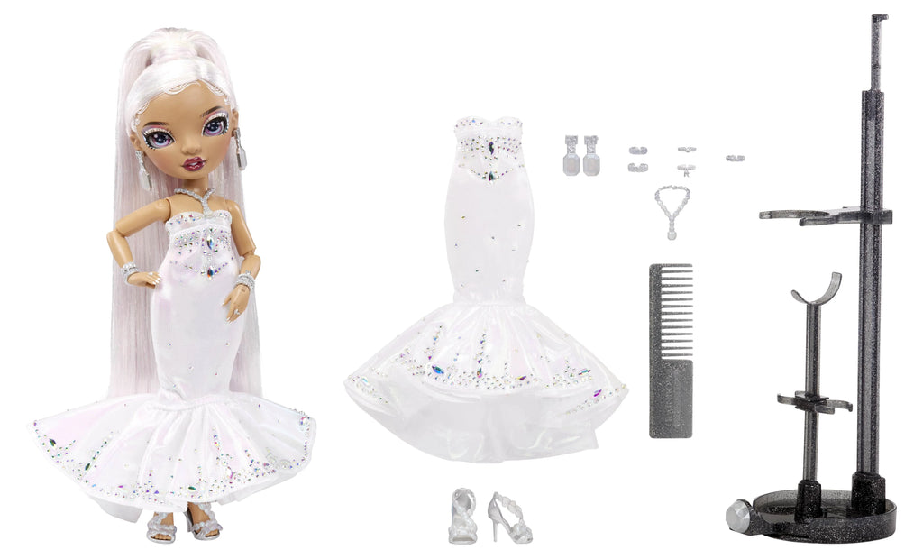 Rainbow High Collector Doll with Multicolor Hair in Iridescent Gown V53608