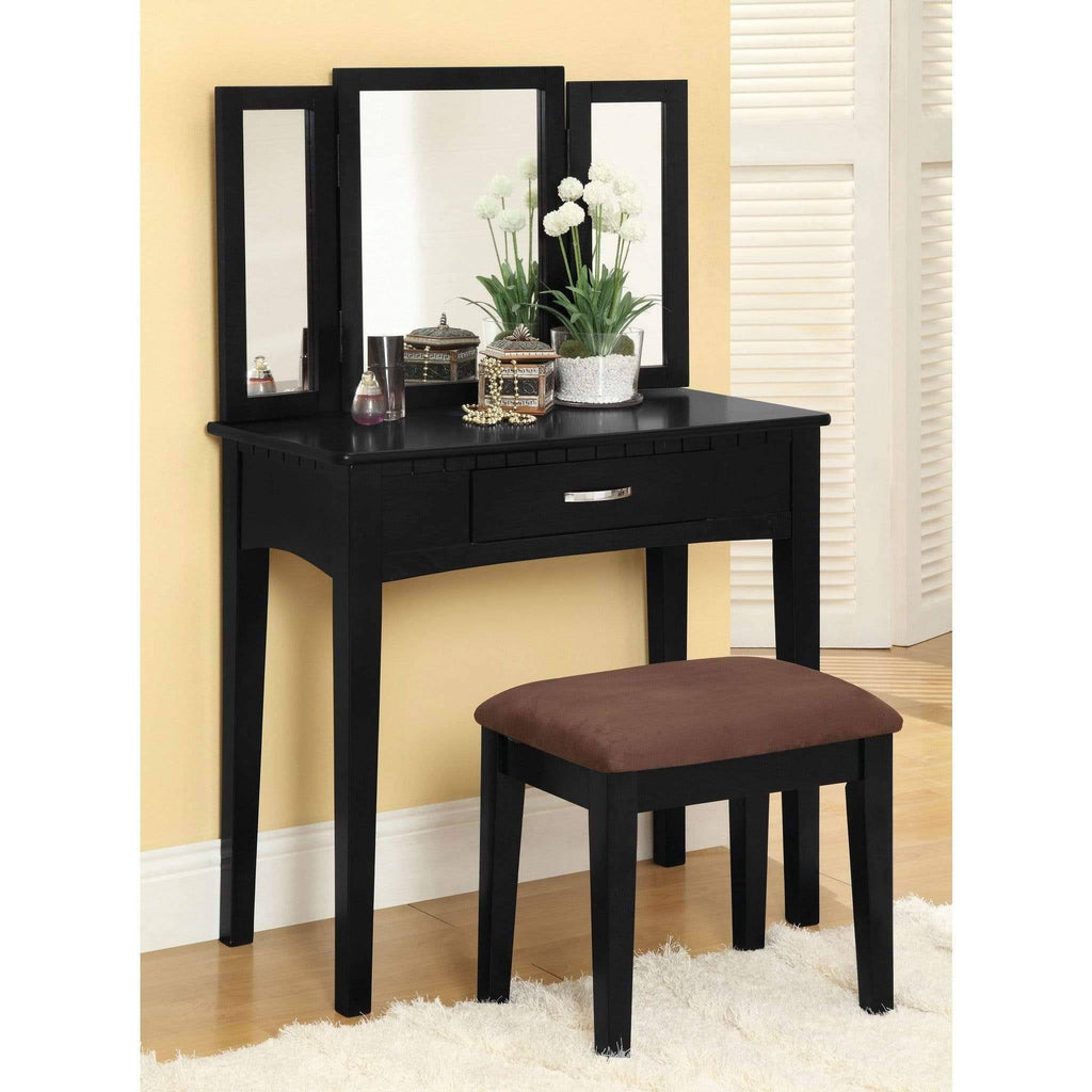Black 2-Piece Vanity Set I849