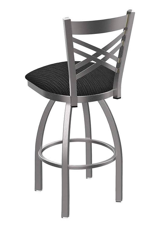 30x22 Stainless Swivel Stool with Truffle Seat W7458