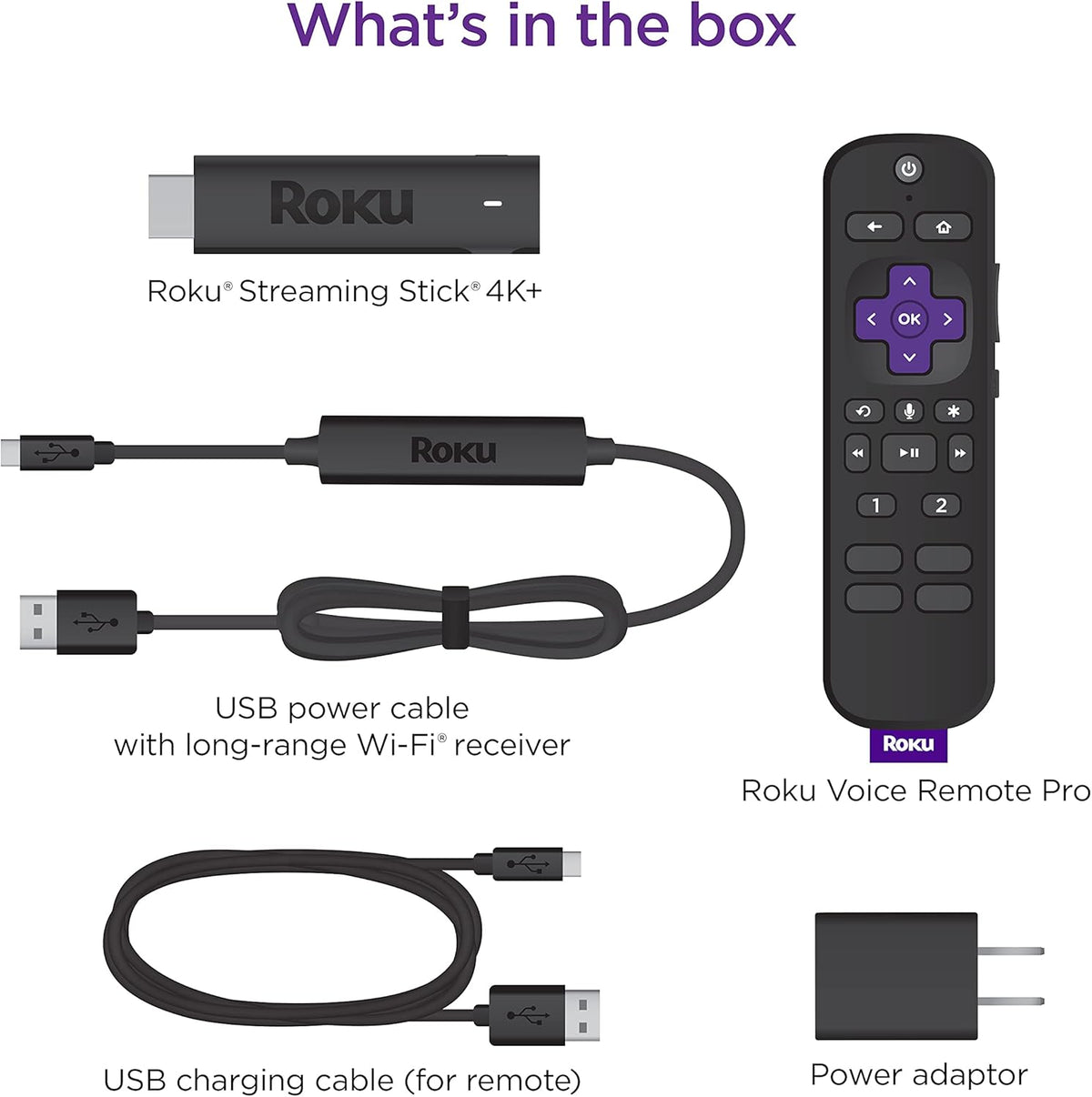 4K/HDR/Dolby Vision Streaming Device with Voice Remote, Black Pack of 2 S7313