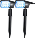 Solar Spot Lights Outdoor, IP65 Waterproof 40 LEDs, USB & Solar Powered, 2 Pack W887