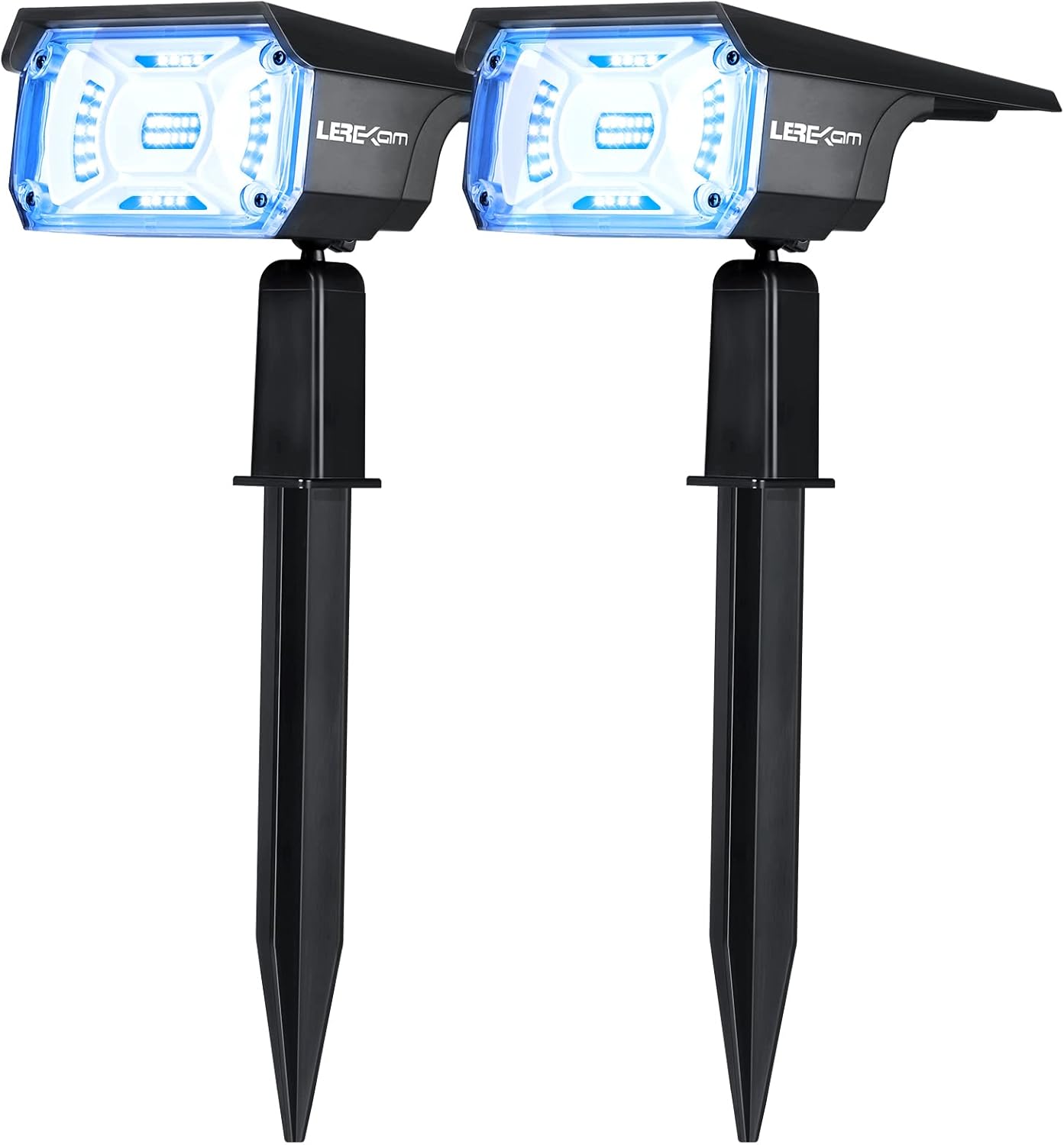 Solar Spot Lights Outdoor, IP65 Waterproof 40 LEDs, USB & Solar Powered, 2 Pack W887