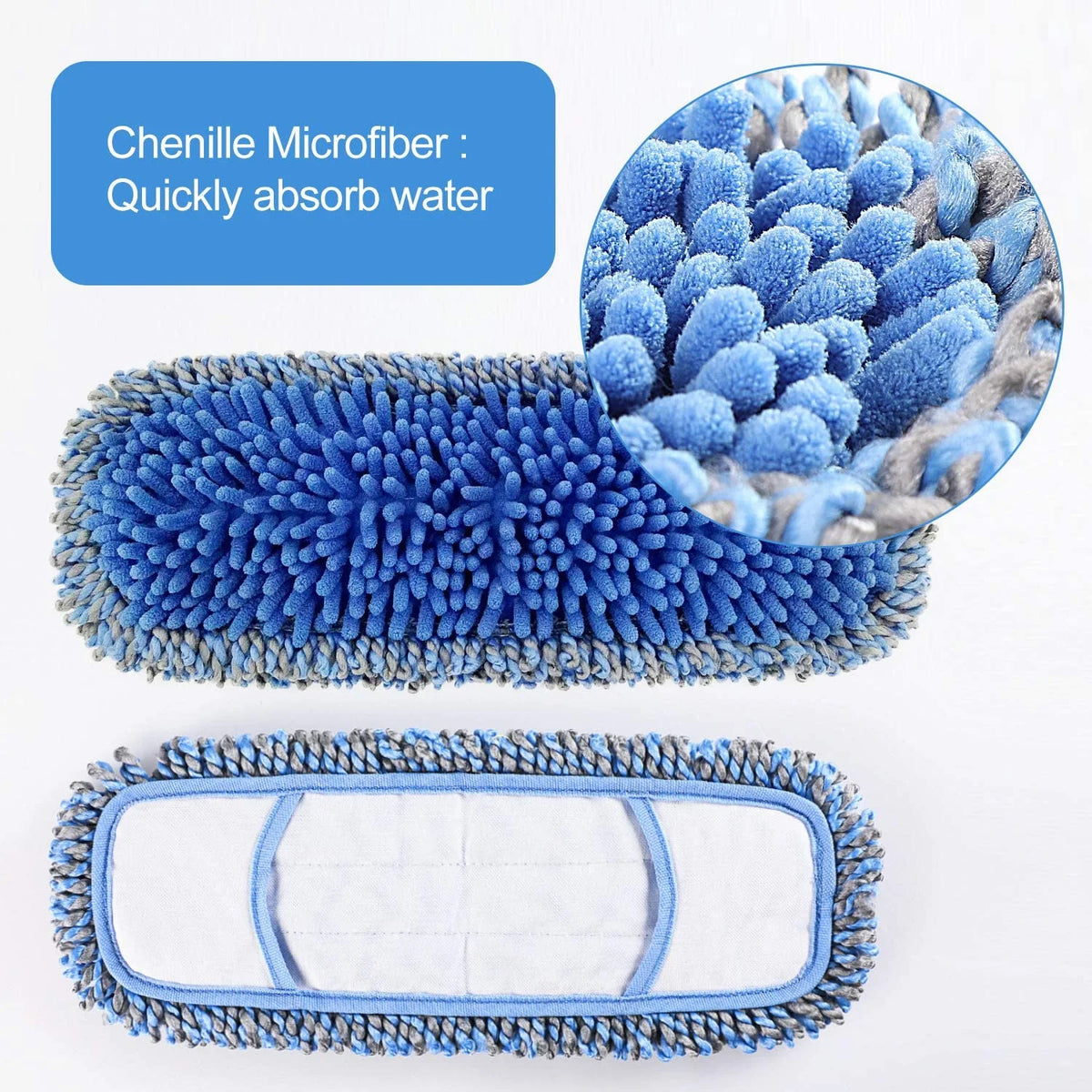 Microfiber Dust Mop Flat Mop for Tile Floor Marble Cleaning Z56782