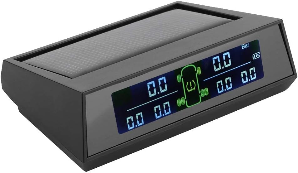 Solar Powered TPMS Tire Pressure Monitor System with LCD 6 External Sensor Pack of 2 P915