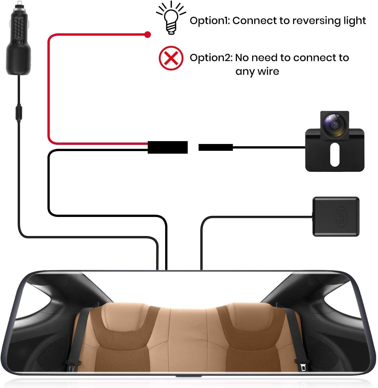 9.35'' Full Laminated Ultrathin Touch Screen Rear View Mirror Dash Cam F897