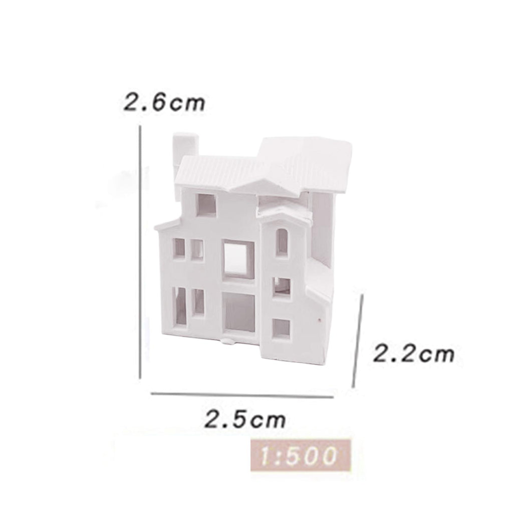 Miniature Dollhouse Scenes Building Train Unpainted House Decoration P2018