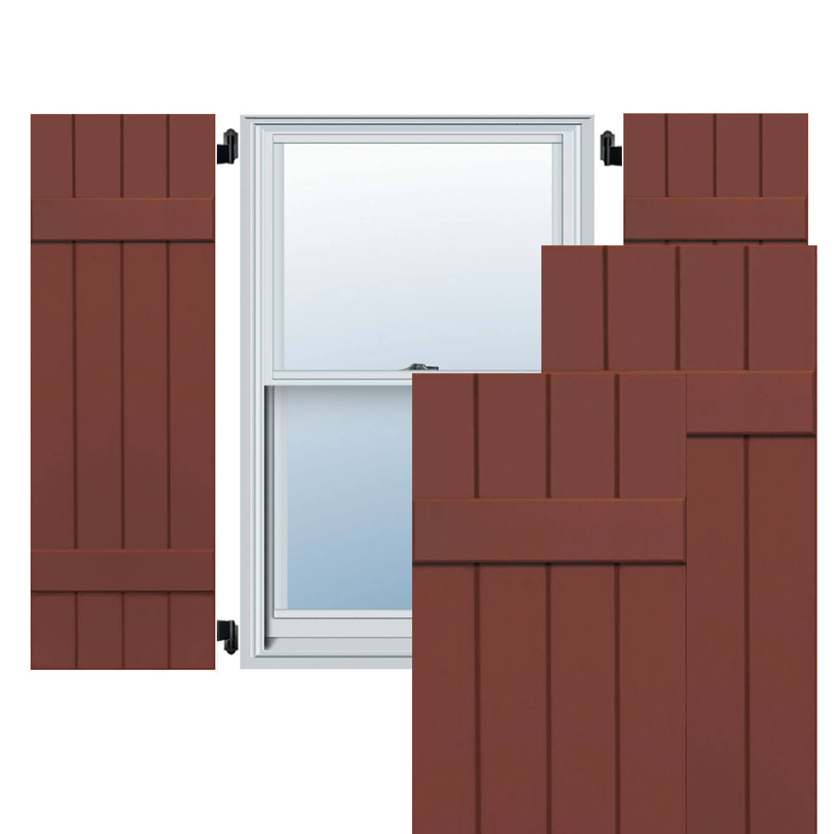 15x22W x 74x22H Composite Board-n-Batten Shutters (Per Pair) T50343