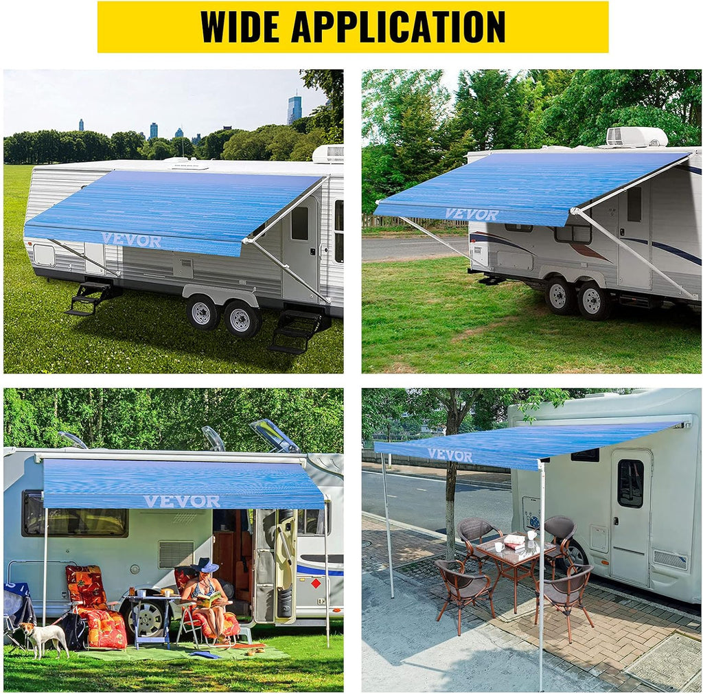 Ocean Blue 15oz Vinyl RV Awning Replacement Canopy S33892