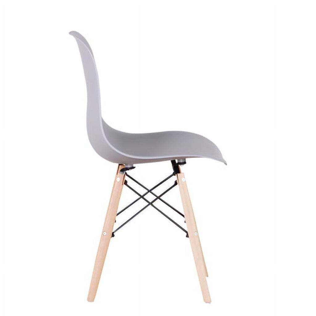 Gray Set of 4 Beech Wood Dining Chairs G5368