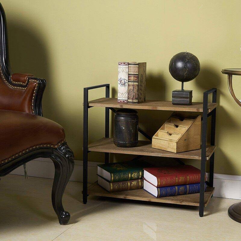 Dark Brown 3 Tier Bookcase Bookshelf V54082