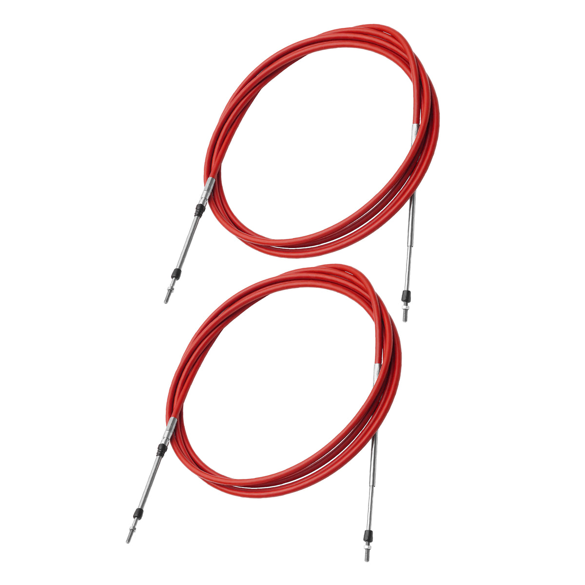 2pcs 15ft Marine Throttle Shift Remote Control Box Cable for Outboard Engine Boat Red Y432948