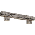 Burnished Pine Faux Wood Fireplace Mantel Kit with Corbels B36713