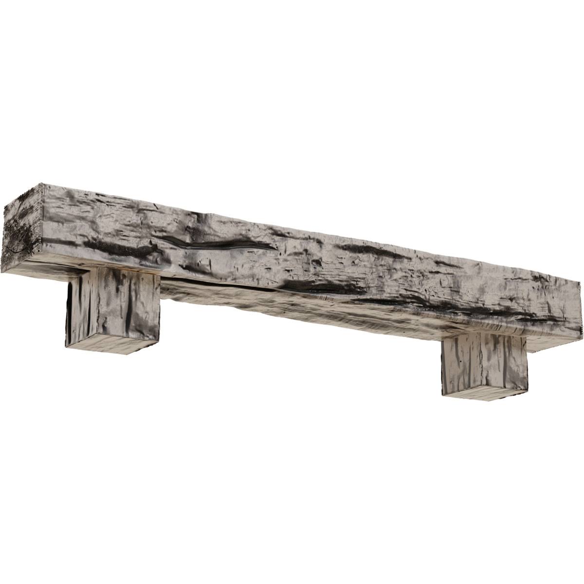 Burnished Pine Faux Wood Fireplace Mantel Kit with Corbels B36713