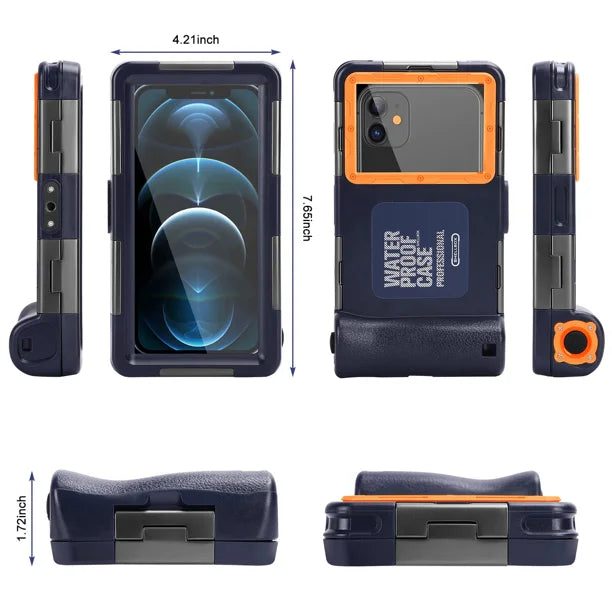Waterproof Protective Case for Phones Up to 6.9 Inch with Lanyard M2887