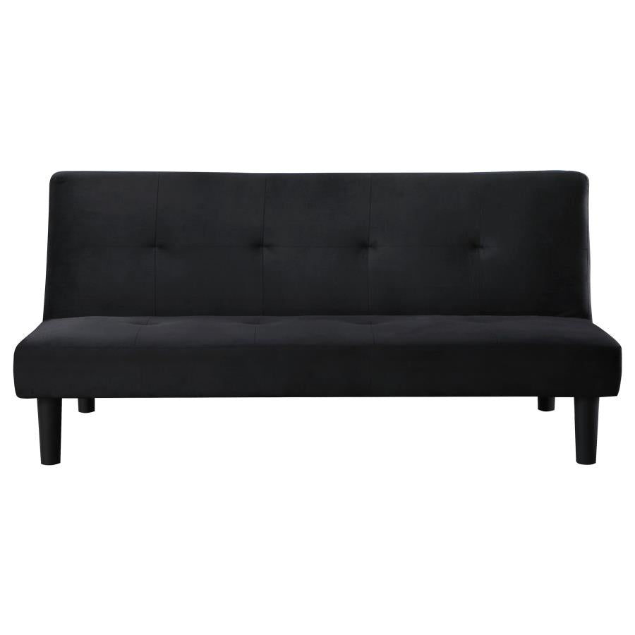 Black Upholstered Tufted Convertible Sofa Bed Z5049
