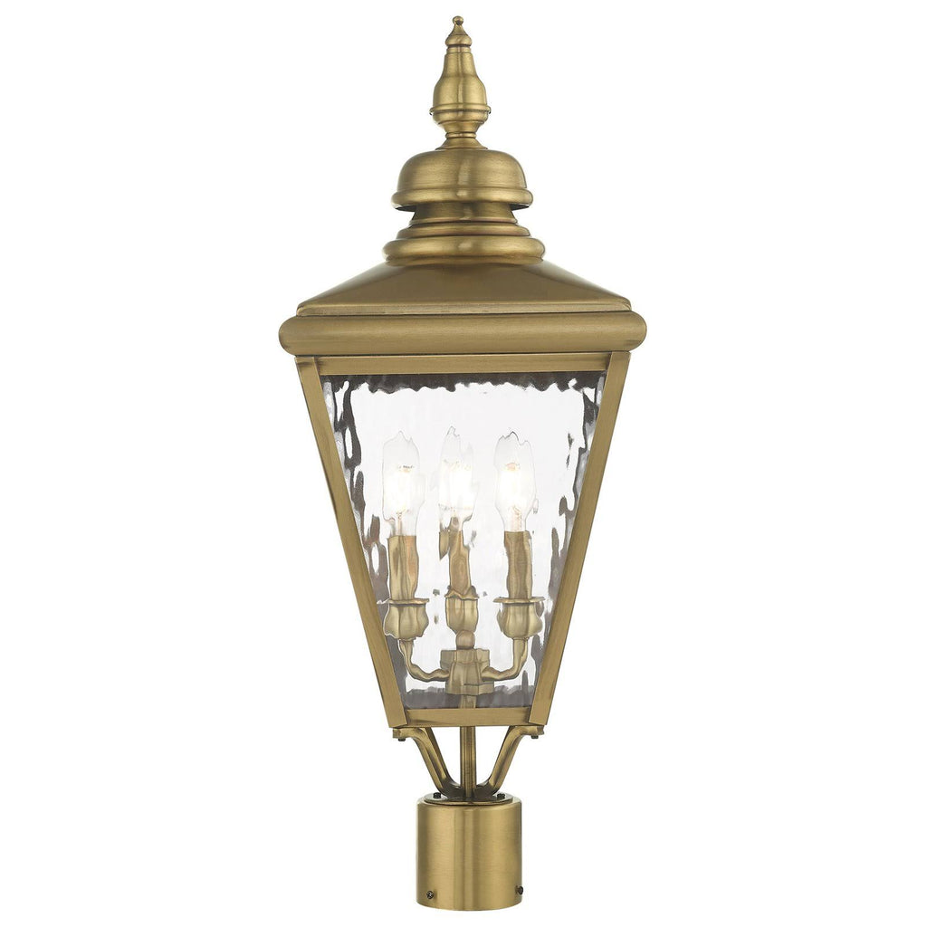 Antique Brass Post-Top Lantern J528538