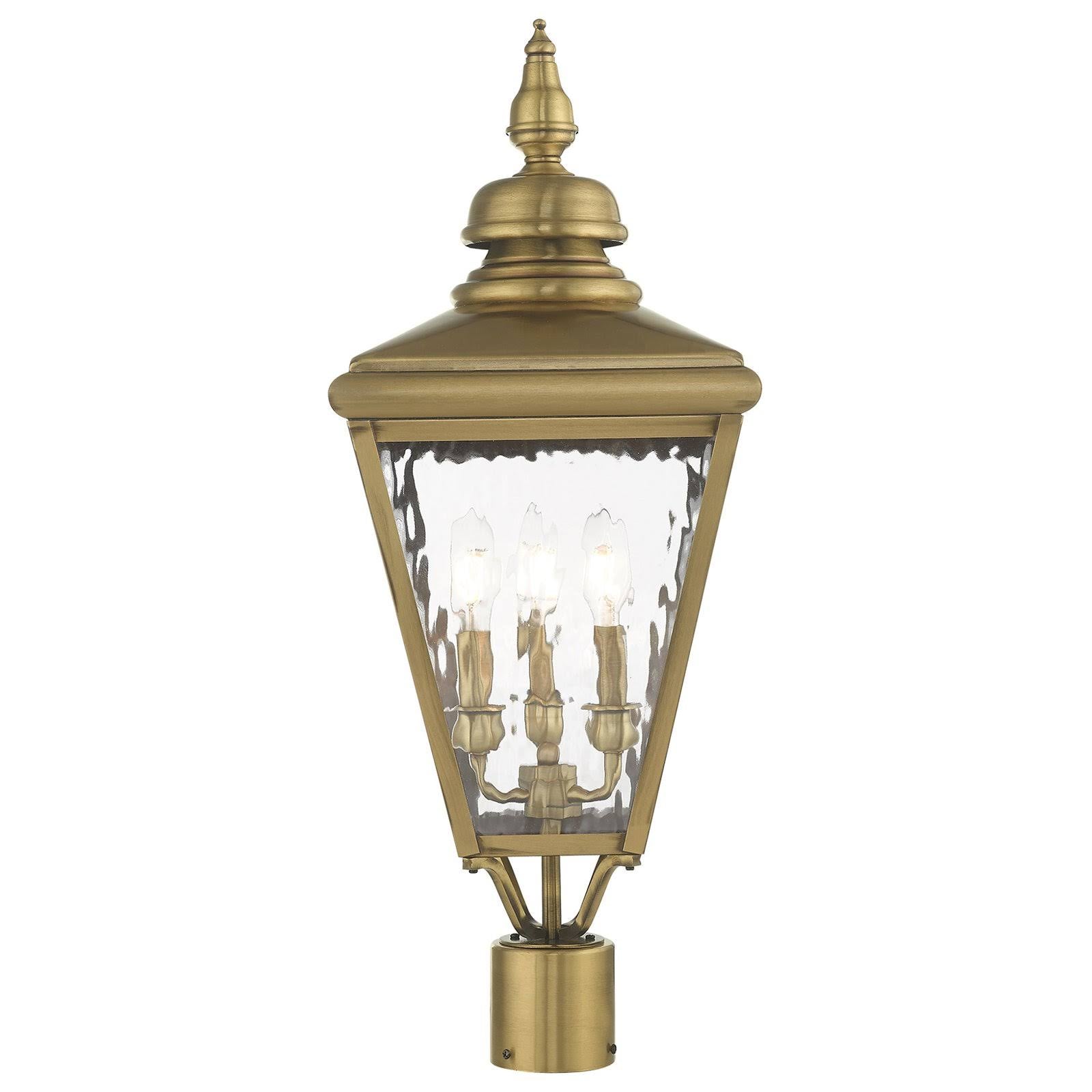 Antique Brass Post-Top Lantern J528538