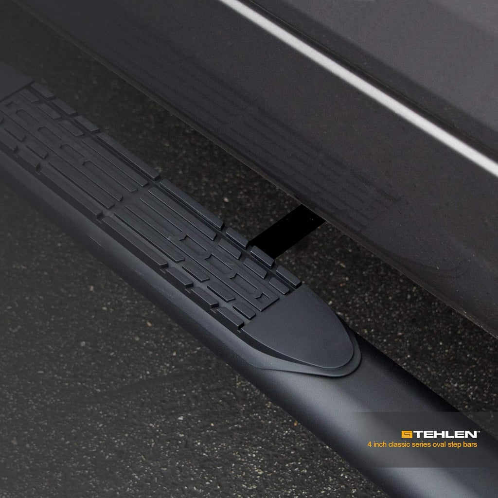 4 Oval Side Step Nerf Bars Matte Black M835