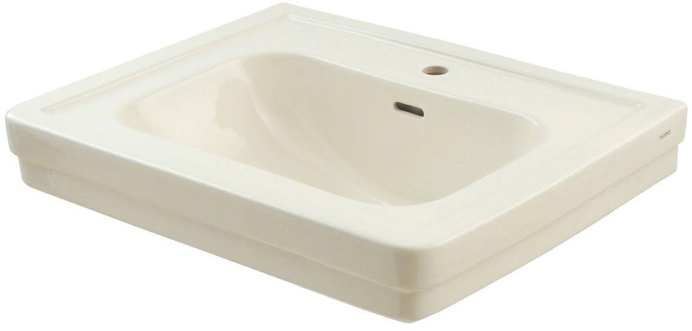 Sedona Beige Pedestal Lavatory Sink Only Single Hole B92569