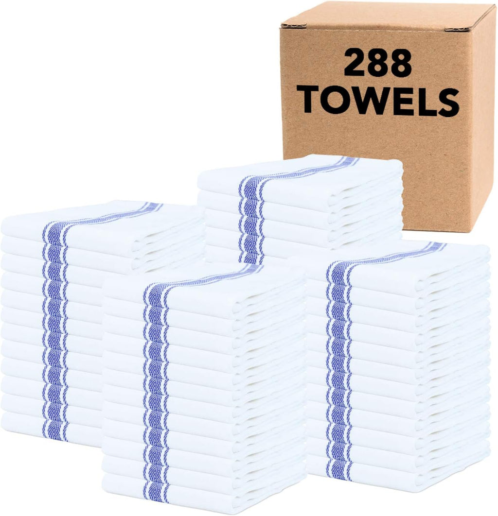 Blue Stripe 100 Percent Cotton Kitchen Towels U77955