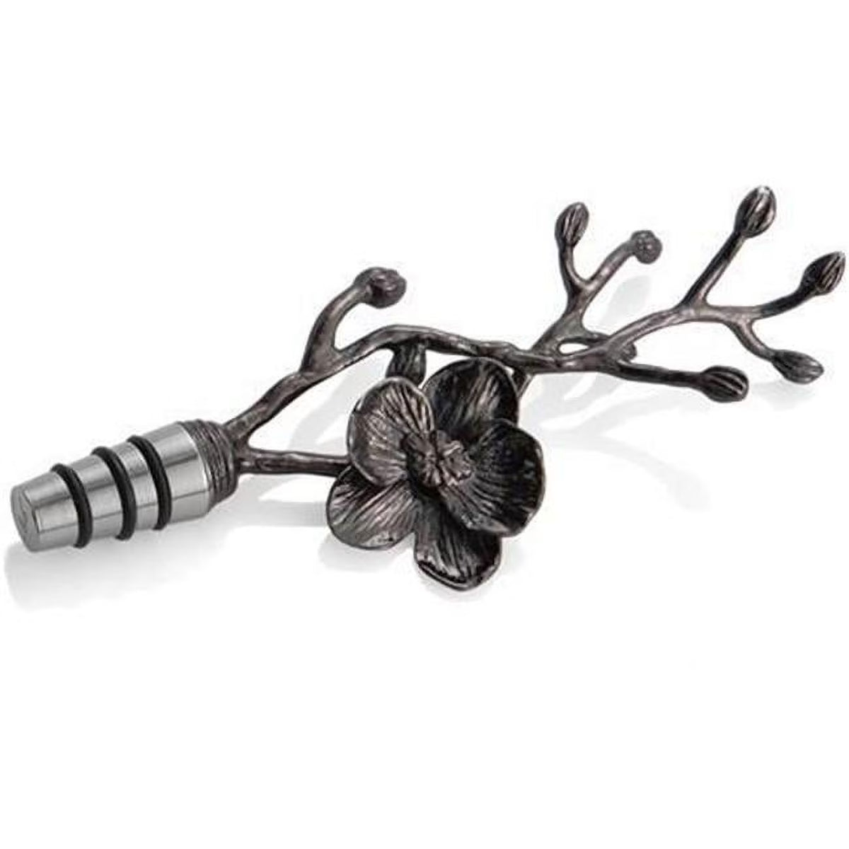 Black Orchid Wine Stopper V6834
