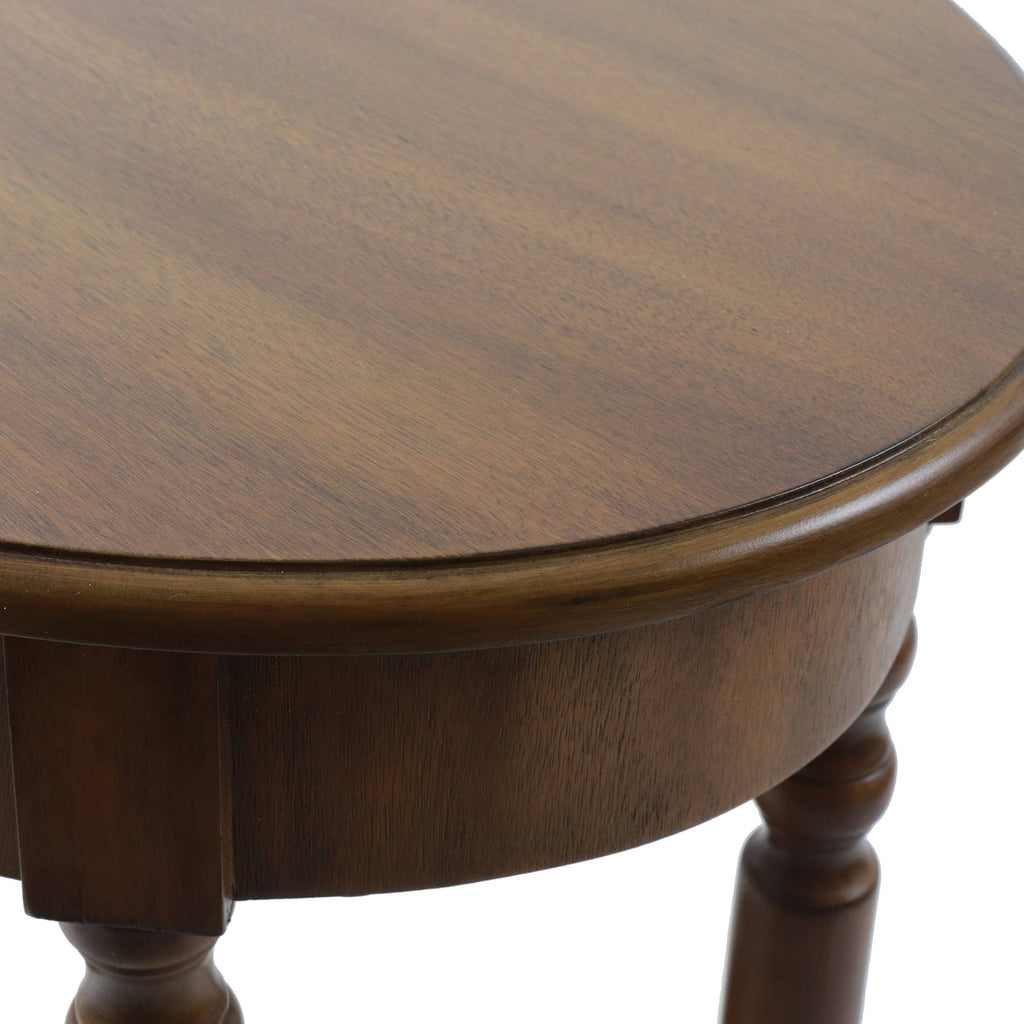 Antique White Oval Accent Table T86765