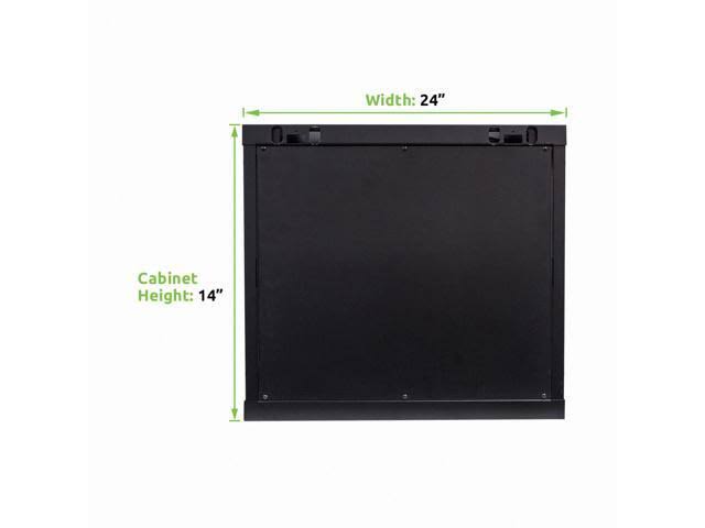 6U Wallmount Cabinet Enclosure 19-inch Server Network Rack with Locking Glass Door Black Z985