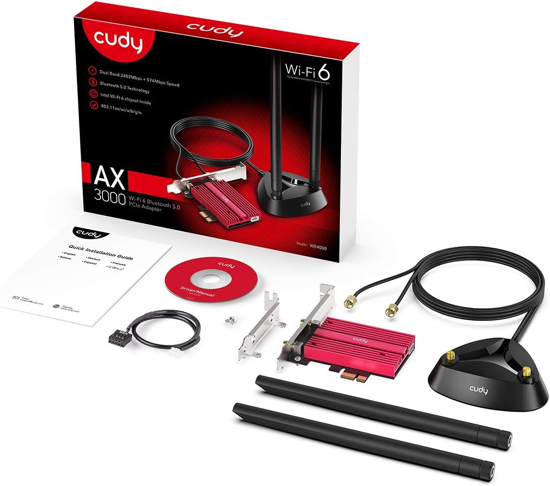 AX5400 WiFi 6 PCIe Card with Bluetooth 5.0 T5762