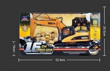 Die-Cast 15 Channel Remote Control Excavator Tractor Toy with Lights H235