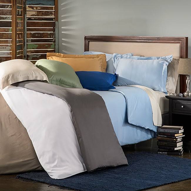 King Taupe Solid Duvet Cover Set N9505