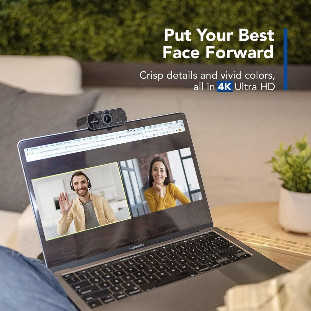 4K AI Auto-Tracking Webcam with Cover, 60fps, Dual Microphone, Ultra HD, 130-Degree Ultra Wide Angle L938484
