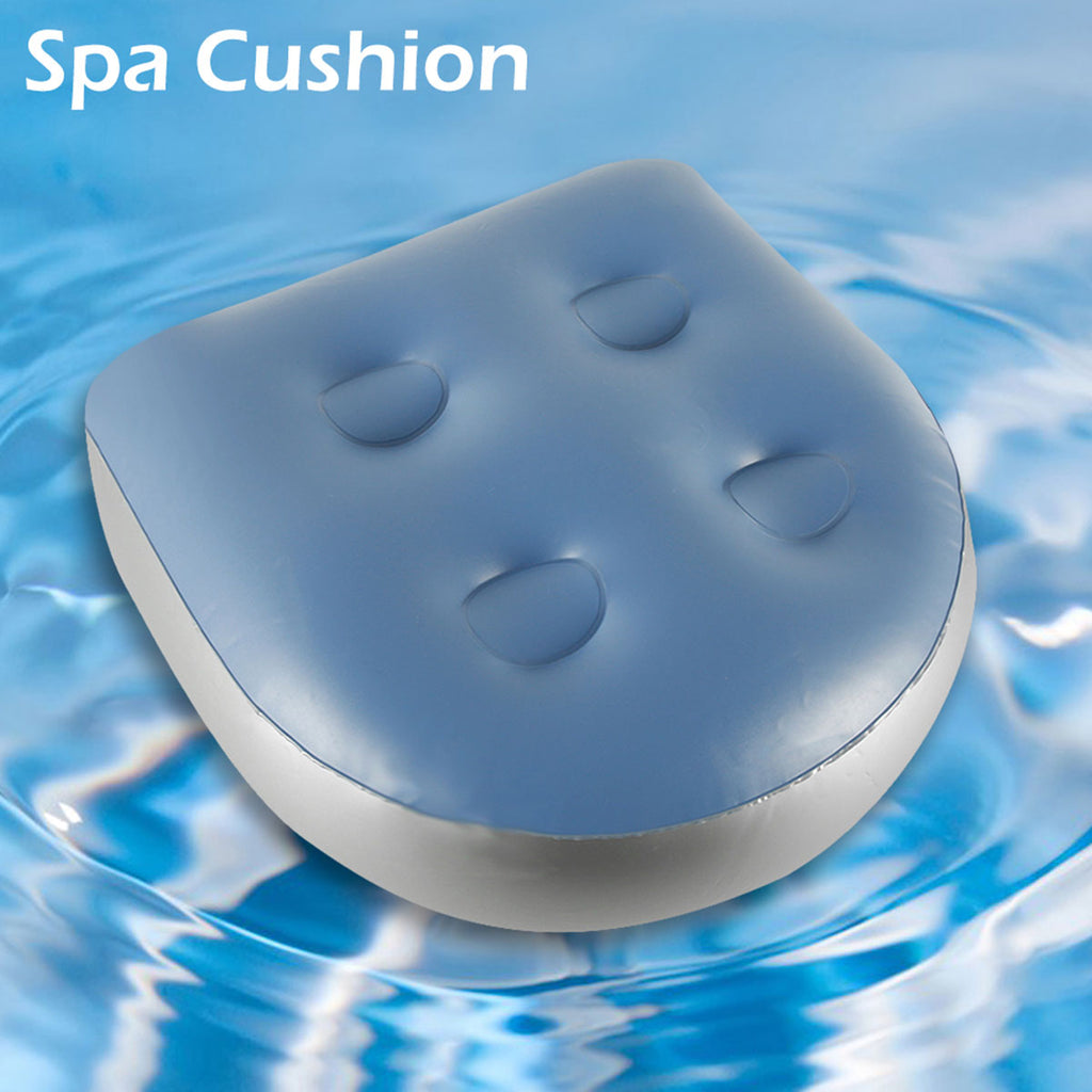 Spa and Hot Tub Booster Seat Pad with Suction Cup, Back Support Bath Spa Pad Soft Inflatable Massage Cushion V818336