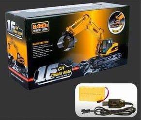 Die-Cast 15 Channel Remote Control Excavator Tractor Toy with Lights H235