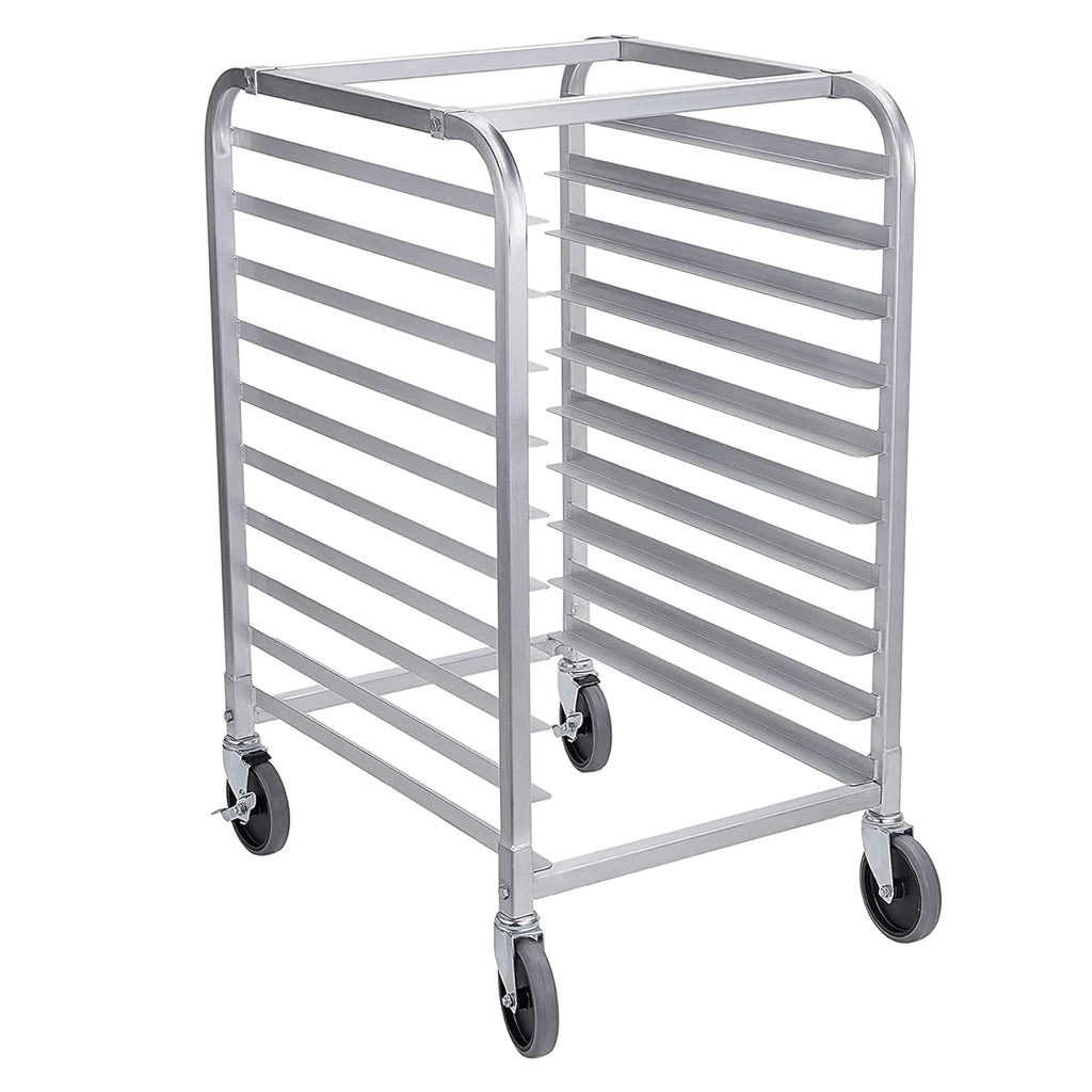 10 Tier Aluminum Bun Pan Rack with Wheels L744102