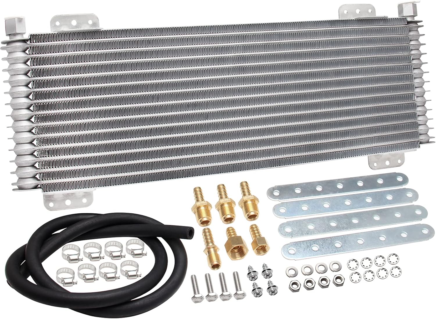 Black Transmission Oil Cooler with Mounting Hardware Q5175