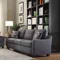 Gray Linen Sofa with 2 Pillows Y64990