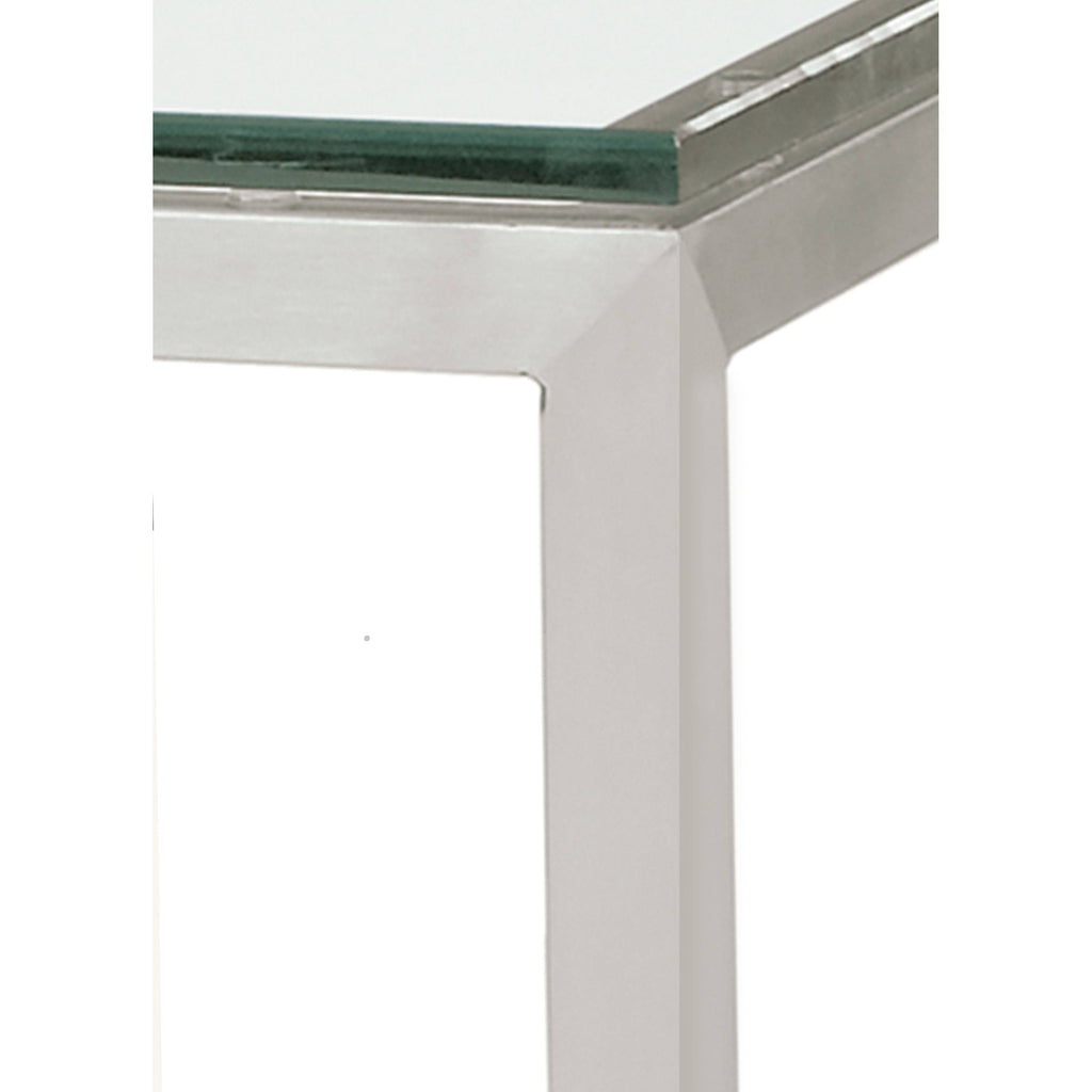 White Parsons Console Table with Quartz Top G39491