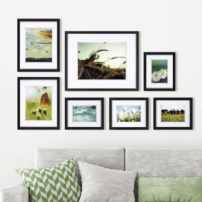 7 Piece Matte Wood Gallery Wall Set M87739