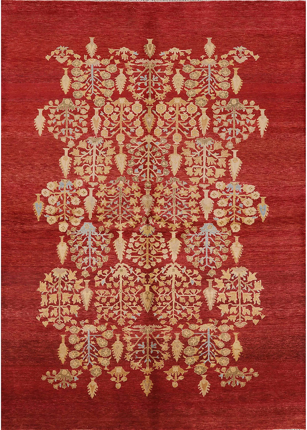 Red Oriental Rectangle Area Rug M5072